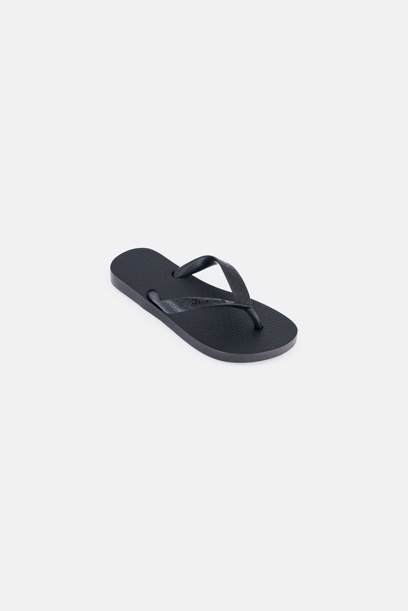 Ipanema Kids Girl Brand Logo Slip On Slippers, Black - Image 1