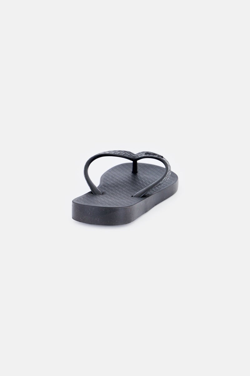 Ipanema Kids Girl Brand Logo Slip On Slippers, Black - Image 4