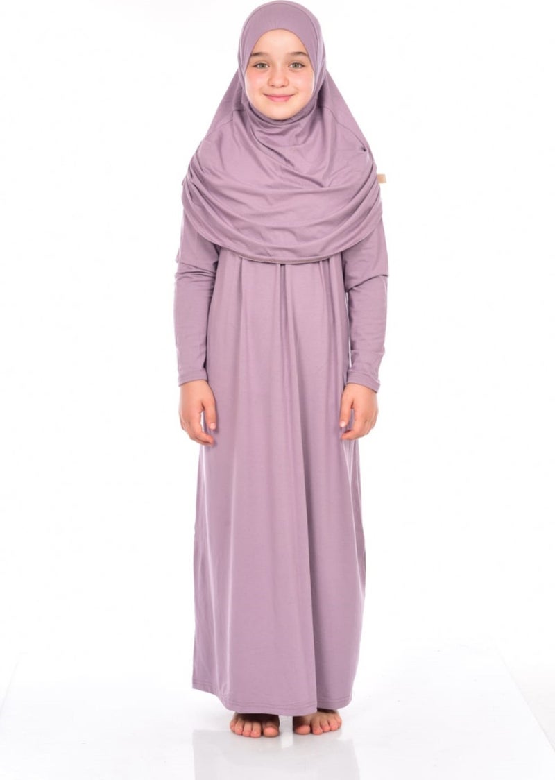 Ihvan Online Practical Children's Prayer Dress 8-12 Years Old Rose