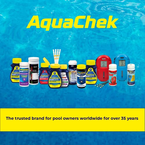 AquaChek شرائط اختبار AquaChek 7-طرق لحمام السباحة والسبا - شرائط اختبار بركة فضية لقياس pH، الكلور الكلي، الكلور الحر، البروم، القلوية، الصلابة الكلية، وحمض السيانوريك - مجموعة اختبار جودة المياه (100 شريط) - Image 4