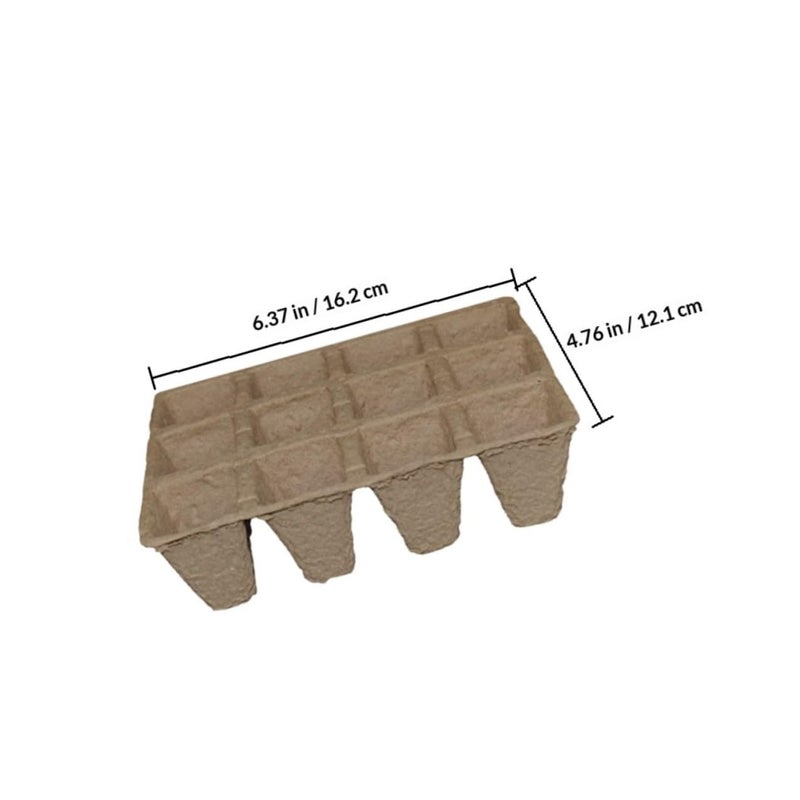 Biodegradable Square Peat Pots 12 Pack with Labels and Transplanter for Seedling Germination - Image 3
