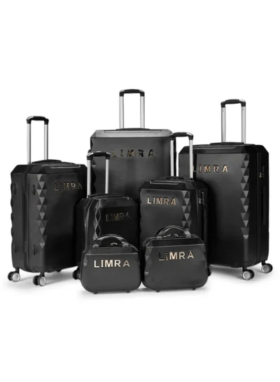 LIMRA Travel bag set consisting of 7 luggage bags Black color, size 32"/28"/24"/20"/16"/15"/12 inches