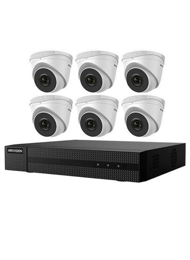 هيكفيجن Hikvision 8-channel Nvr Video Recorder With Turret Dome Camera 2000GB