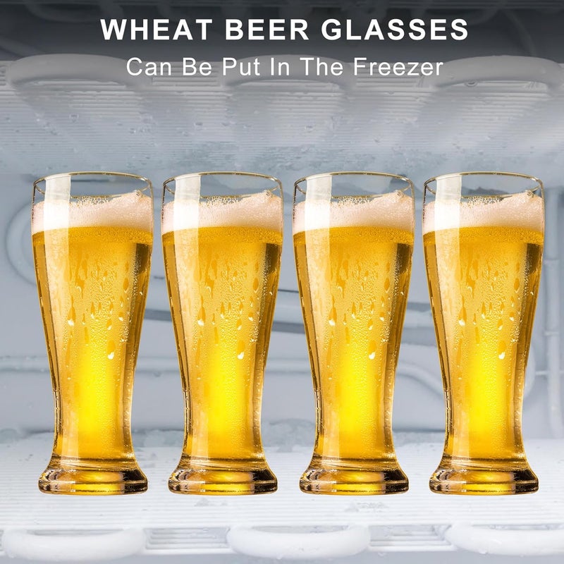 PARACITY Beer Glasses 14 oz, Pint Glasses Set of 2, Pilsner Wheat Beer Glasses, Glasses Drinking Set, Glassware Gift for Men - Image 5