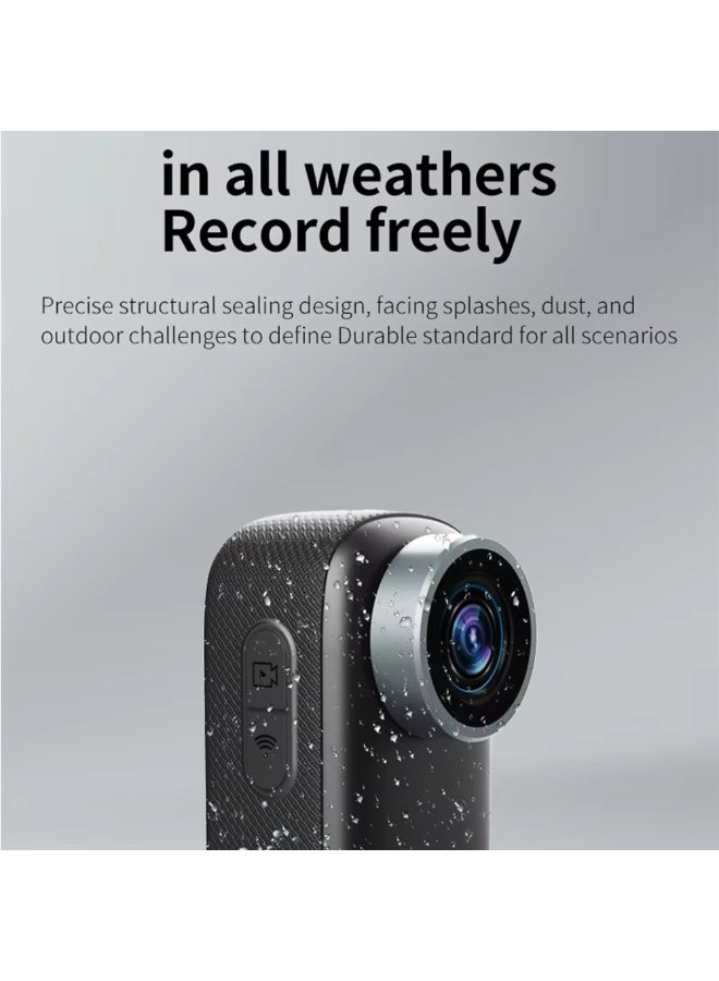 4K Thumb Action Camera with WiFi, Wearable Body Cam, Magnetic Mount for Hands Cycling, Travel & Sports Recording, Wide Angle Lens - Image 4
