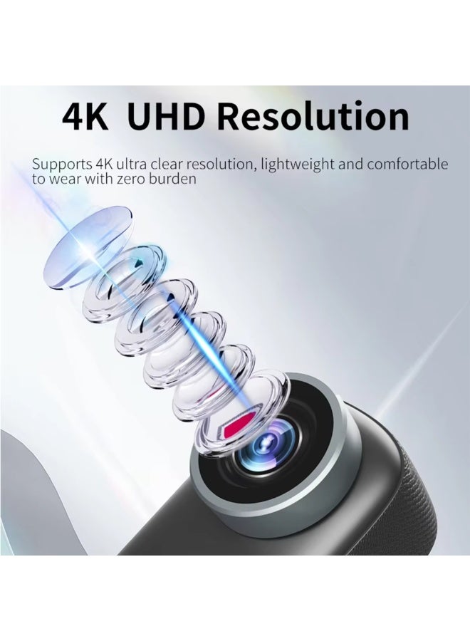 4K Thumb Action Camera with WiFi, Wearable Body Cam, Magnetic Mount for Hands Cycling, Travel & Sports Recording, Wide Angle Lens - Image 3