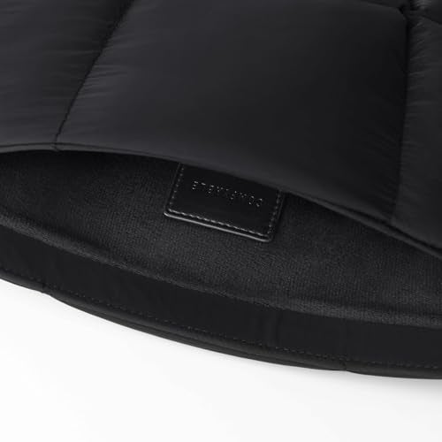 Comfyable Puffy Laptop Sleeve 15 16 Inch, Quilted Puffer Laptop Carrying Case for Women, Pillow Pouch Compatible for MacBook Air M5 & MacBook Pro M5 Pro/Max 2026, Black - Image 4