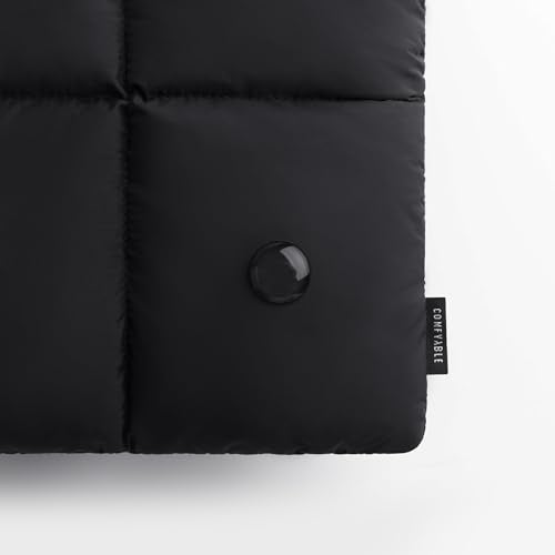 Comfyable Puffy Laptop Sleeve 15 16 Inch, Quilted Puffer Laptop Carrying Case for Women, Pillow Pouch Compatible for MacBook Air M5 & MacBook Pro M5 Pro/Max 2026, Black - Image 5