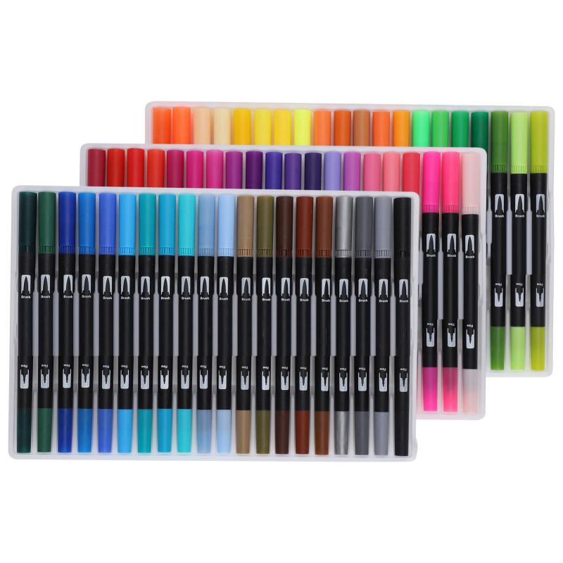 Watercolor Markers: 60 Black Dual Tip Design - High Quality Water-Soluble Odorless Ink For Artists, Kids, Students And Art, Painting, Illustration Projects - Image 5