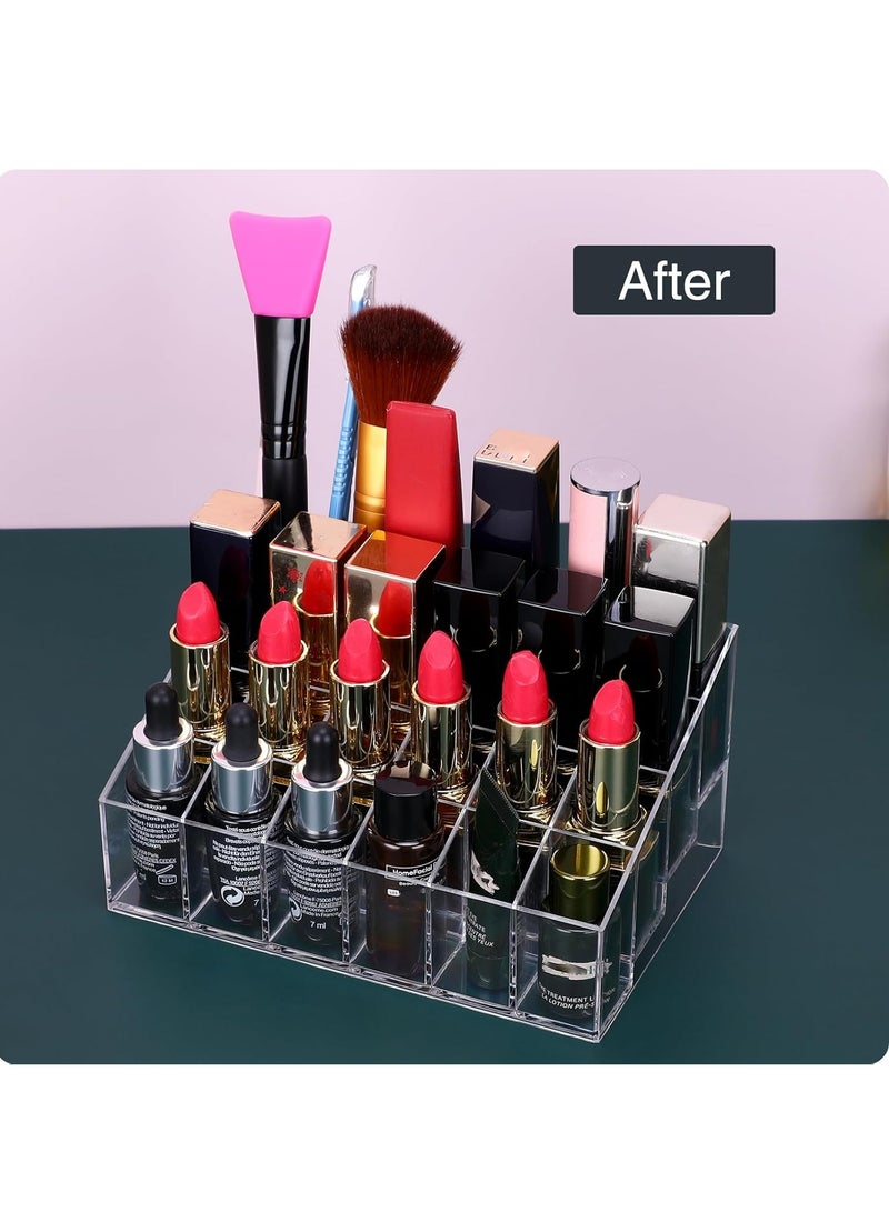 Generic Lipstick small transparent plastic compact lip gloss holder, 24 slots  - Image 3