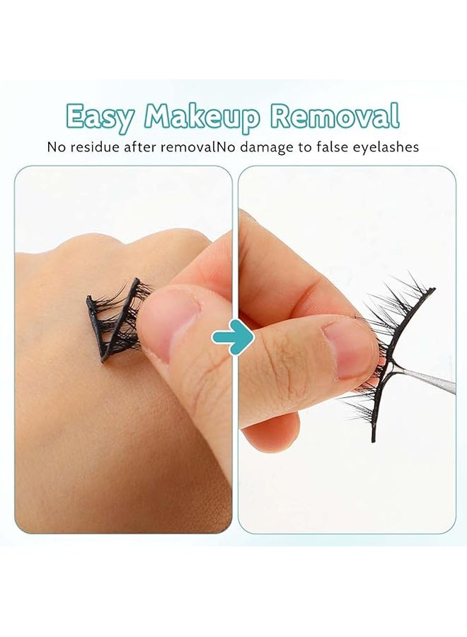 40 PCS Self-Adhesive Eyelashes Jelly Strips, Strong-Hold False Lashes Adhesive Strips, Waterproof Self-Adhesive Eyelash Glue Strips, Reusable Lash Glue Strip - Image 3