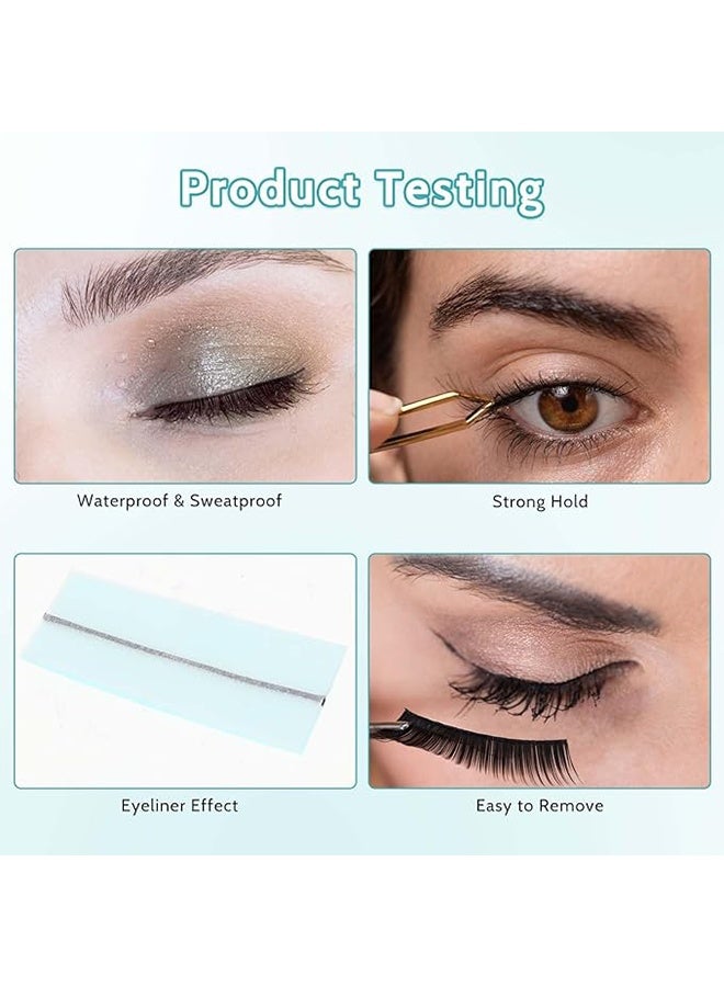 40 PCS Self-Adhesive Eyelashes Jelly Strips, Strong-Hold False Lashes Adhesive Strips, Waterproof Self-Adhesive Eyelash Glue Strips, Reusable Lash Glue Strip - Image 4