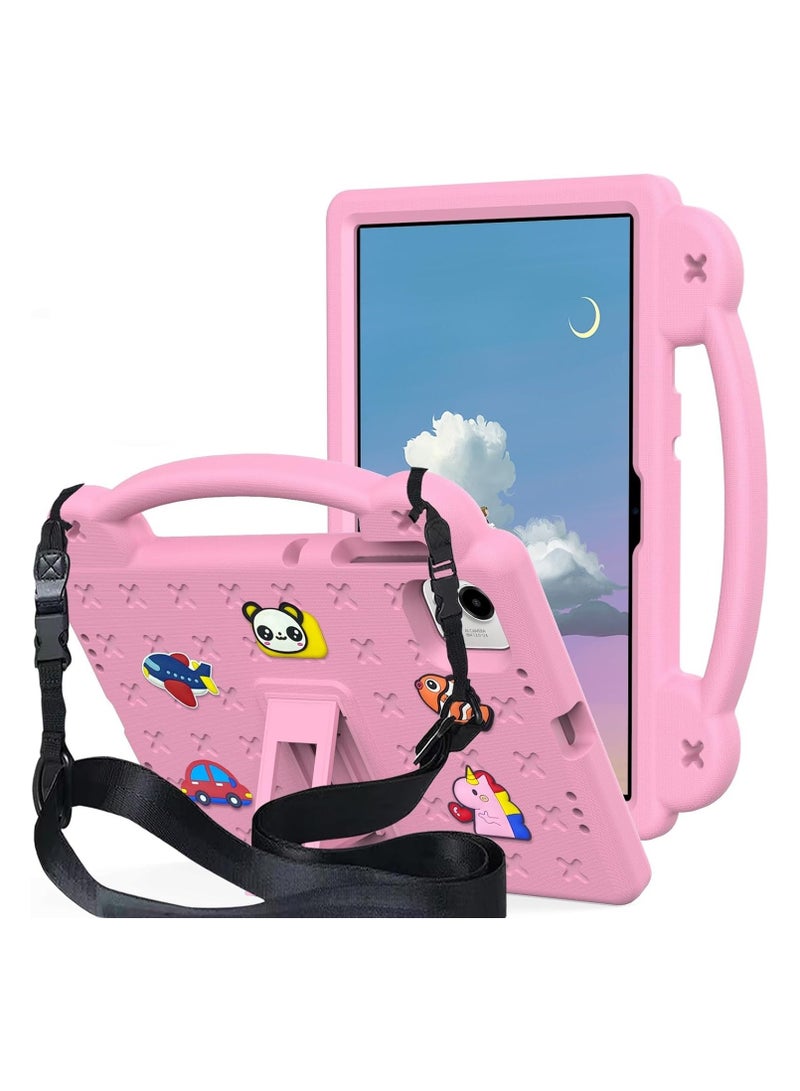 عام حافظة أطفال لـ Honor Pad X9a مقاس 11.5 بوصة 2025 - غطاء خفيف الوزن من مادة EVA مقاوم للصدمات مع قبضة مريحة للأطفال، مزود بحامل قابل للطي وحزام كتف