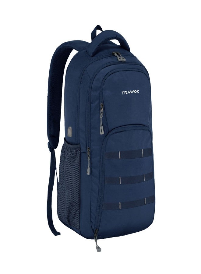 TRAWOC 35L Laptop Backpack TPB05 | Office & Travel Bag with 16-Inch Padded Laptop Compartment, USB Charging Port- 3-Year Warranty, Navyblue - Image 1