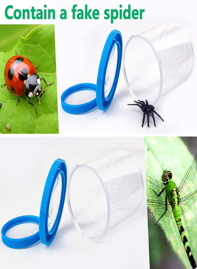توريناليتال عارض الحشرات للأطفال، طقم مكون من قطعتين من صندوق التقاط الحشرات المكبرة للأطفال، حاوية مكبرة للحشرات، قفص حشرات، وعاء حشرات، مكبر، مستكشف الفناء الخلفي، مجموعة جمع عارض الحشرات - Image 5