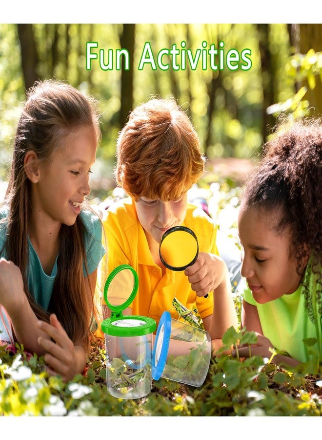 توريناليتال عارض الحشرات للأطفال، طقم مكون من قطعتين من صندوق التقاط الحشرات المكبرة للأطفال، حاوية مكبرة للحشرات، قفص حشرات، وعاء حشرات، مكبر، مستكشف الفناء الخلفي، مجموعة جمع عارض الحشرات - Image 4