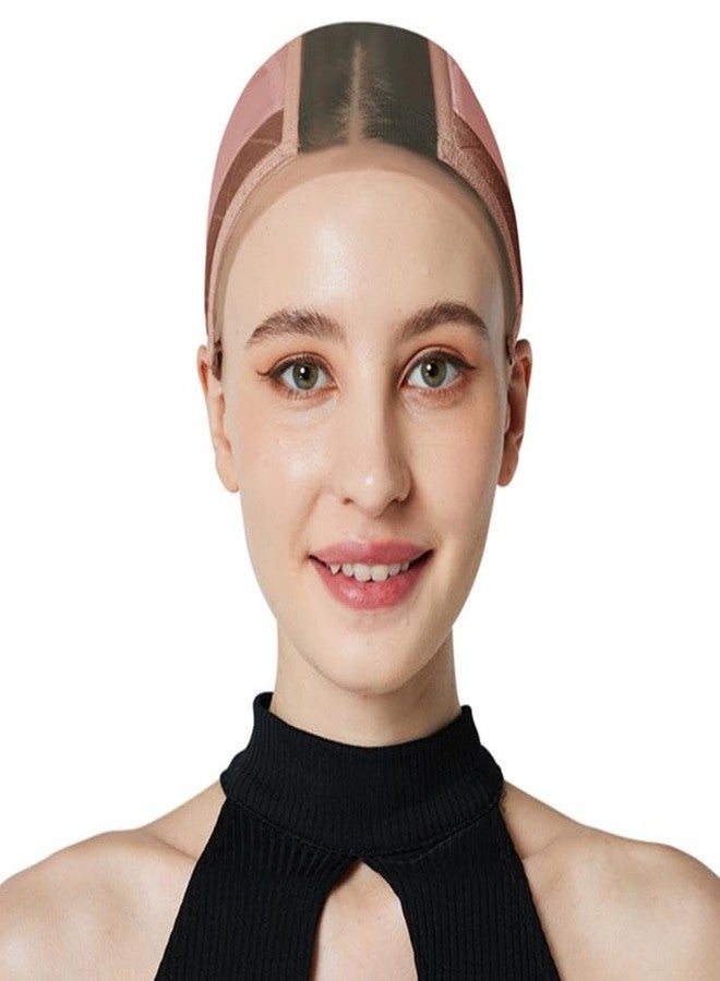 Xiushumyi Lace Wig Cap for Women,Adjustable Wig Grip Cap with Grip Band for Keeping Wigs In Place,Non Slip Caps Make Your Wigs Be Glueles(Light Brown) - Image 1