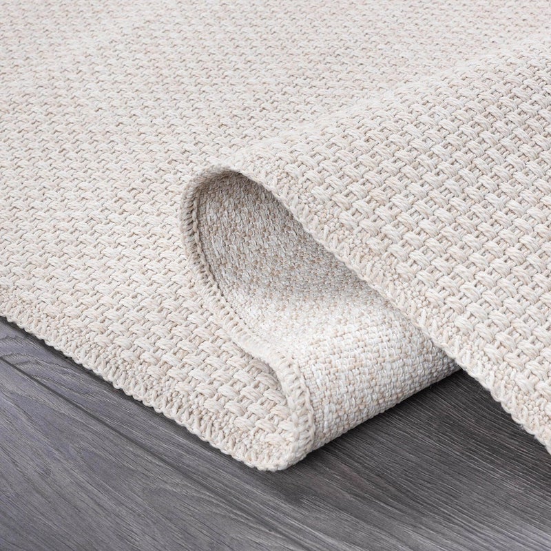 CAMILSON Easy Jute Rug 5x7, Indoor Outdoor Off-White Farmhouse Area Rugs for Living Room Patio and Kitchen Rug, Solid Woven Design, Easy-Cleaning, Washable Outside Carpet Alfombras (5 x 7) - Image 3