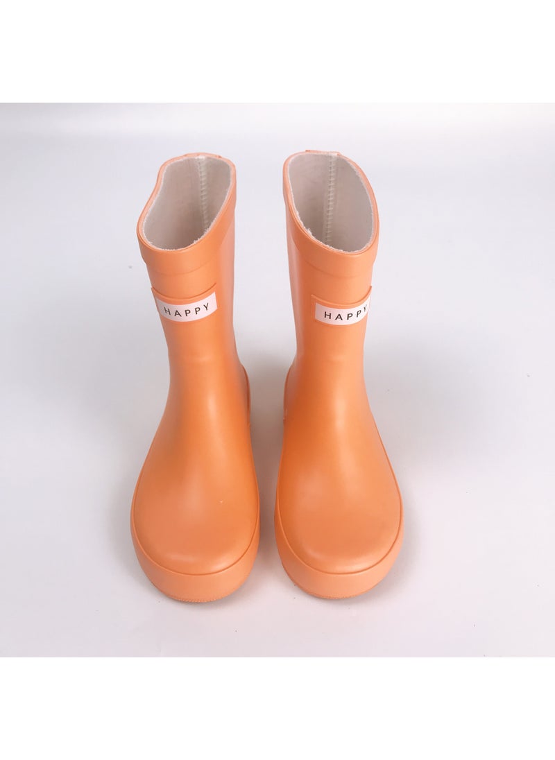 Generic Enbihouse Macaron Kids Rubber Rain Boots Orange 