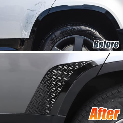 GafeSkui Rear Wheel Arch ABS Black Body Anti-Scratch Protection Cover Trim Kit Compatible with 2020-2025 Land Rover Defender 110 130 Decoration Armor Sticker Trim Exterior Accessories - Image 2