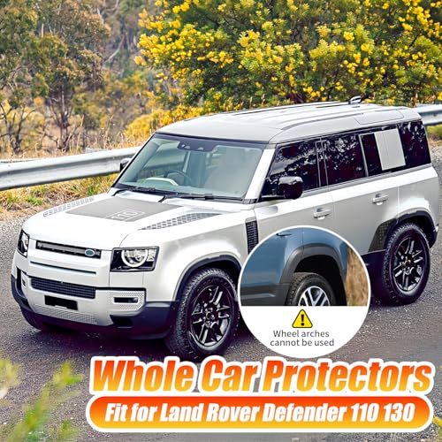 GafeSkui Rear Wheel Arch ABS Black Body Anti-Scratch Protection Cover Trim Kit Compatible with 2020-2025 Land Rover Defender 110 130 Decoration Armor Sticker Trim Exterior Accessories - Image 5