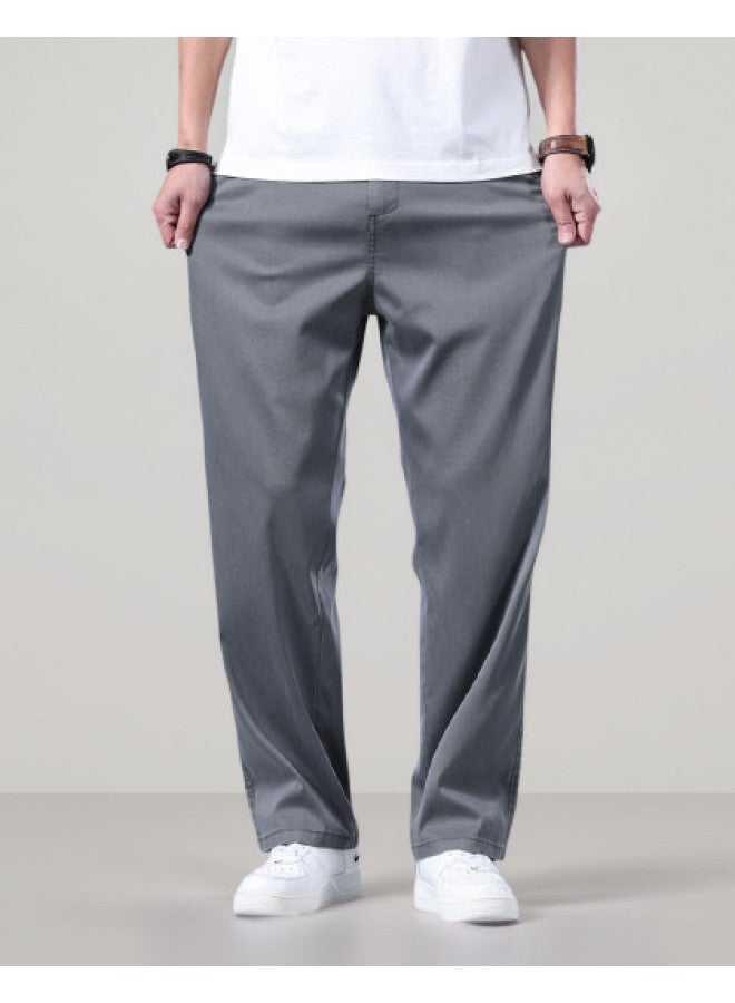 Tucano summer Comfort Trendy Straight-leg Men's Casual Pants In Solid Colors For Daily Commuting - Image 1