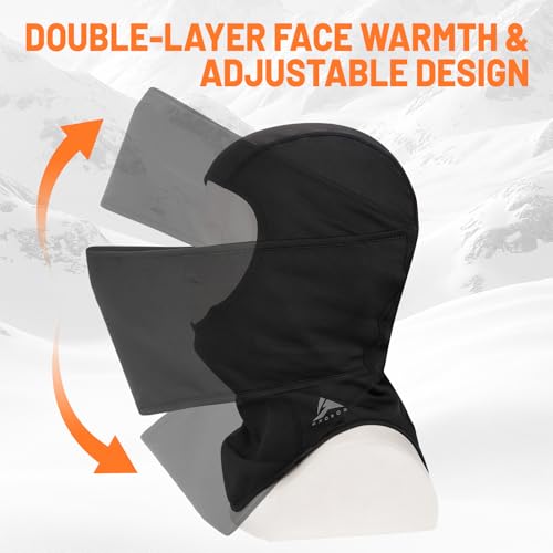 GXCROR Winter Balaclava Ski Mask,Windproof & Thermal,Face Mask for Skiing,Motorcycling,Fishing,Running Black - Image 3