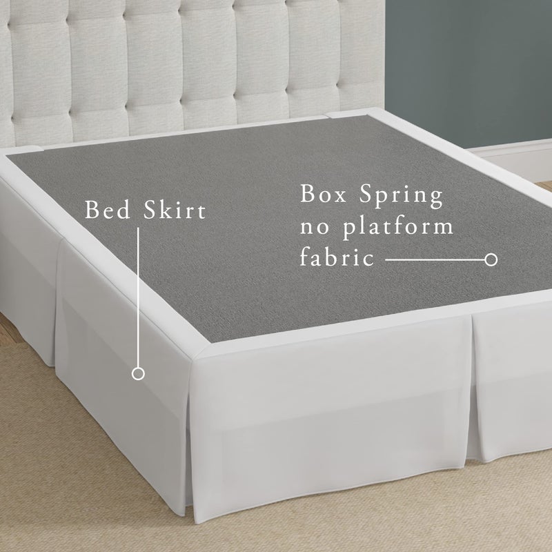 Bed Maker's Bed Makerâ€™s Never Lift Your Mattress Bed Skirt, Designed for Box Spring Beds, Split Corners, 14 Inch Drop Length, King, White - Image 4