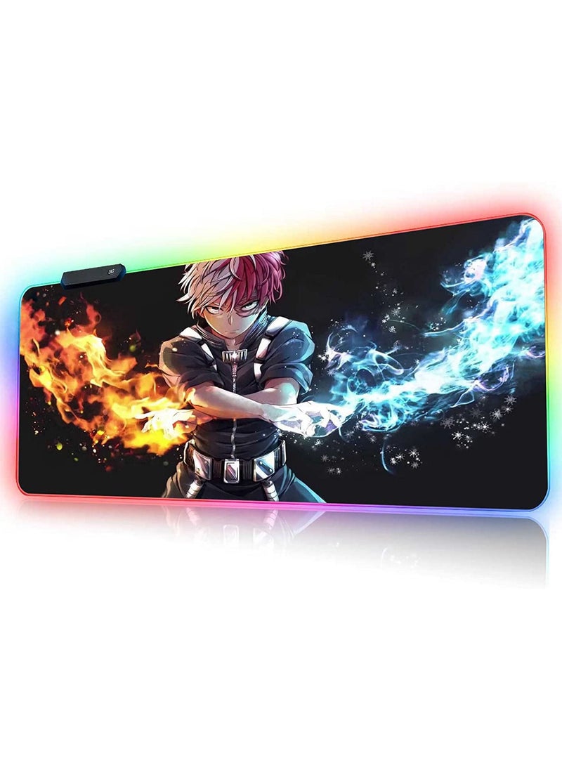 RGB Gaming Mouse pad Anime Todoroki Custom Design Mousepad,Mouse Pads with Non-Slip Rubber Base,Stitched Edges Mouse mat,Washable Desk pad for Computer Keyboard mice Laptop & PC,31.5x11.8 inch - pzsku/Z5BA363C214C1F2FACA78Z/45/_/1654129532/b449a0b3-89d0-4a44-a034-b597af94ec80