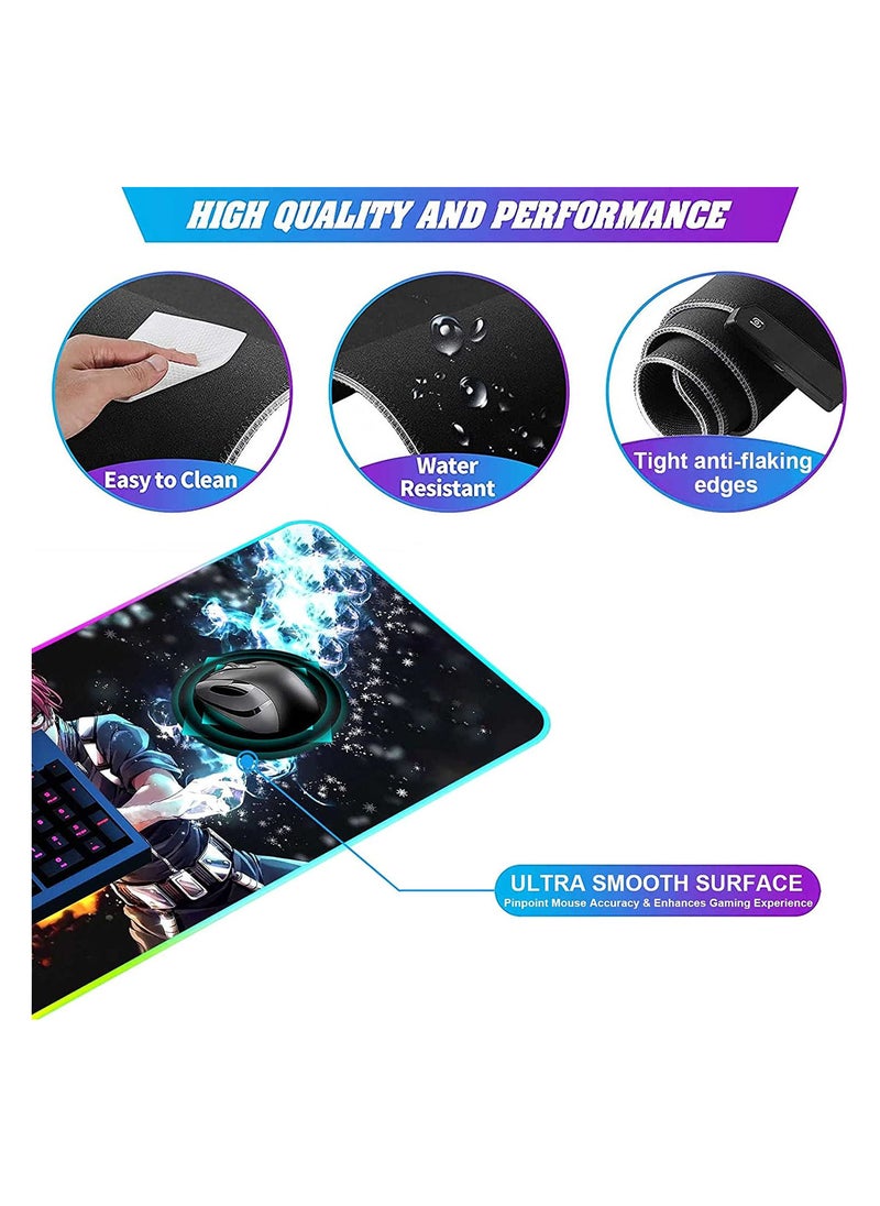 RGB Gaming Mouse pad Anime Todoroki Custom Design Mousepad,Mouse Pads with Non-Slip Rubber Base,Stitched Edges Mouse mat,Washable Desk pad for Computer Keyboard mice Laptop & PC,31.5x11.8 inch - pzsku/Z5BA363C214C1F2FACA78Z/45/_/1654129532/be028a51-b248-4c91-85bb-f255b1da4bb9