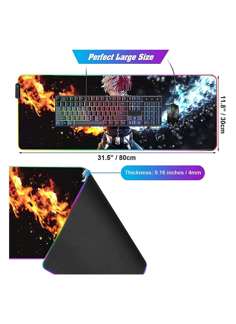 RGB Gaming Mouse pad Anime Todoroki Custom Design Mousepad,Mouse Pads with Non-Slip Rubber Base,Stitched Edges Mouse mat,Washable Desk pad for Computer Keyboard mice Laptop & PC,31.5x11.8 inch - pzsku/Z5BA363C214C1F2FACA78Z/45/_/1654129532/be36e9cf-07cb-48d3-824f-d3794052c853