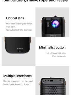 Umiio Intelligent Screen Projector 5G WiFi Bluetooth Quadrangle Trapezoid 1080P Android Projector For Move Music TV Game Casting  - Image 5