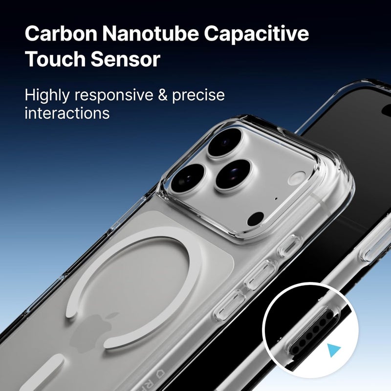 RHINOSHIELD Phone Case Compatible with MagSafe for iPhone 17 Pro | Clear - Anti-yellowing, High Transparency, Superior Magnetic, Shockproof with Military Grade Drop Protection - Transparent - Image 5