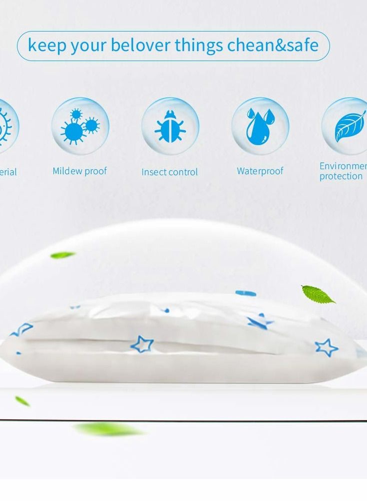 KASTWAVE Vacuum Storage Bags 6 Bags Reusable Storage Bags Compression Storage Bags for Comforters Blankets Clothes Storage Hand Pump Included 2 Jumbo + 2 Extra Large + 2 Medium - Image 3