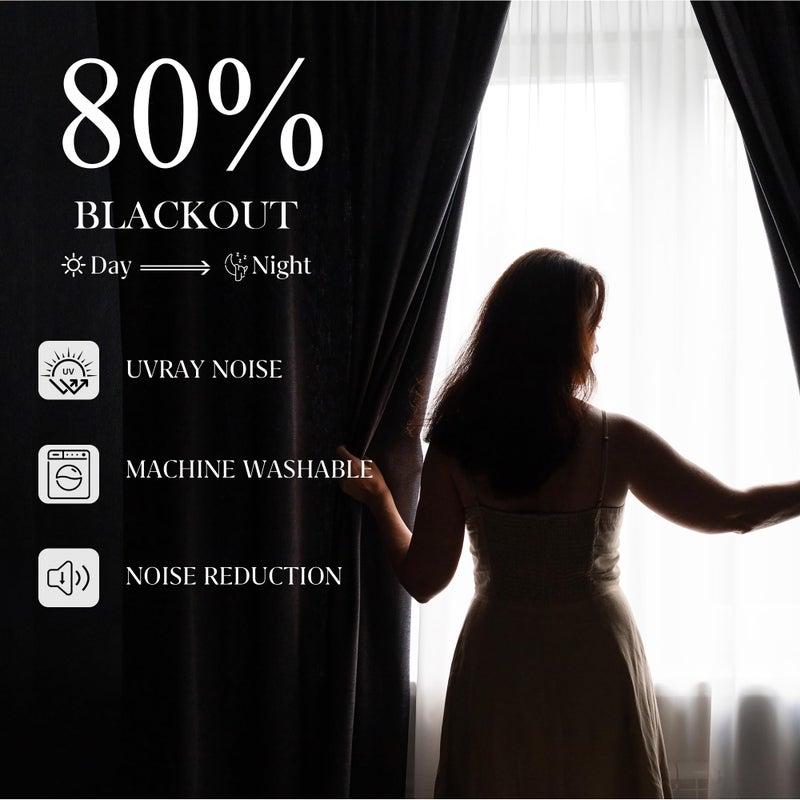 Jubilantex Ruffle Pink 80% Blackout Curtains 95 Inch 2 Panels Fabric Farmhouse Curtain Soft Light Filtering Flowy Drapes for Living Room Rod Pocket Light Filtering Window Curtains 40Wx95L - Image 5