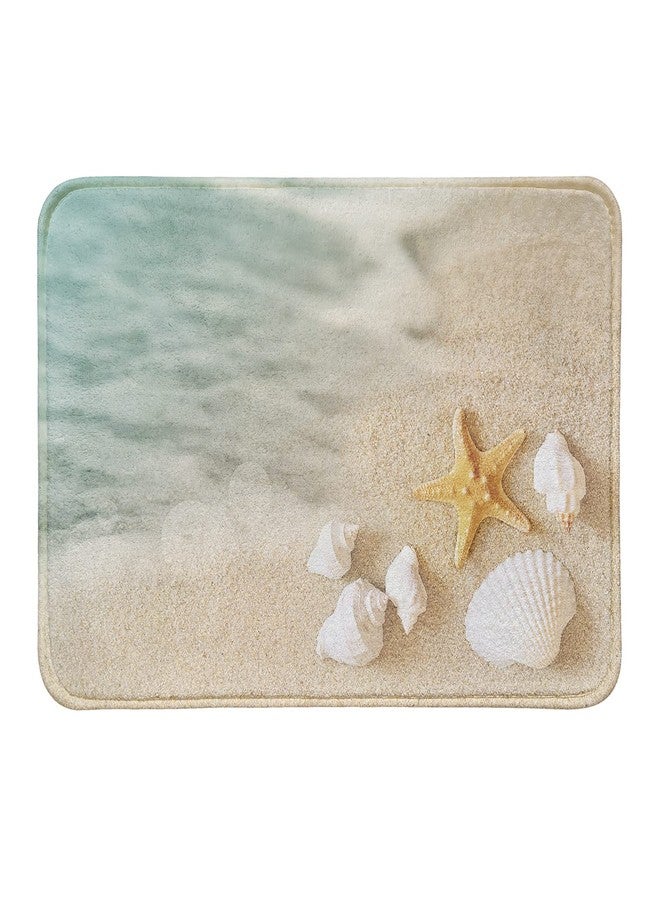 Yaateeh Seashell Starfish Seashore Summer Beach Bath Mat Non-Slip Absorbent Velvet Bathroom Rug Carpet Rugs for Entrance Indoor Doormat Mats One Size - Image 1