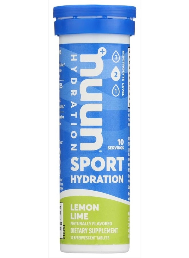 Nuun Active: Lemon+Lime Electrolyte Enhanced Drink Tablets, 10 Count (Pack of 2) - Image 1