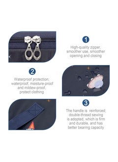 Excefore 105L Clothing Storage Bags with Handle and Zipper,Travel Moving Bags for Clothes Throw Pillows Quilts Moisture proof Luggage Bags  - Image 2