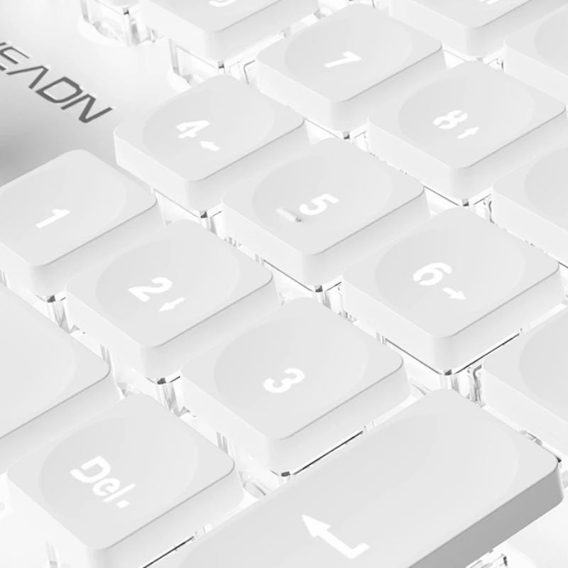 Eweadn Gx710 Silent ABS Mechanical Keyboard Wired Ergonomic Gaming Office Keyboard, White - Image 4