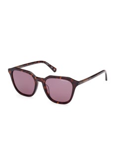 GANT Women's UV Protection Asymmetrical Shape Acetate Sunglasses GA809952E50 - Lens Size: 50 Mm - Dark Havana  - Image 1