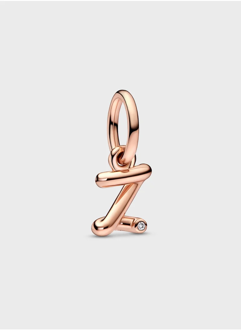 PANDORA Letter Z Script Alphabet Dangle Charm