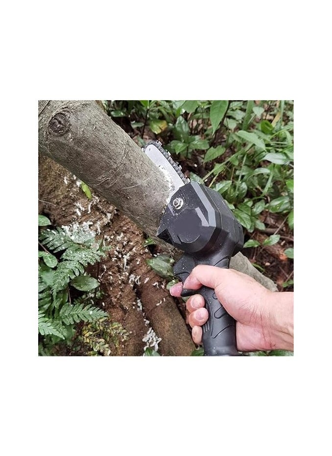 Generic - 20V 160W Heavy Duty Rechargeable Battery Chainsaw, Cordless Electric Chainsaw with 1x 2000mAh Rechargeable Battery, One Handed Portable Tree Branch Pruning, Wood Cutting with Safety Button Lock - Image 1