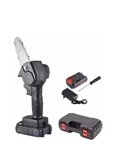 20V 160W Heavy Duty Rechargeable Battery Chainsaw, Cordless Electric Chainsaw with 1x 2000mAh Rechargeable Battery, One Handed Portable Tree Branch Pruning, Wood Cutting with Safety Button Lock