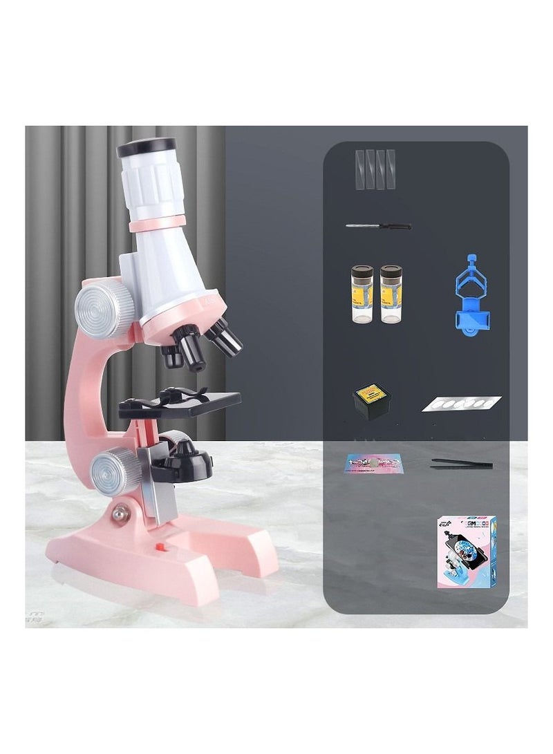 DUNISO Microscope Kits For Kids Beginner Microscope Kit With LED 100X 400X And 1200X Magnification Kids Educational Toy Preschool Science Toy Birthday Gift - Image 2