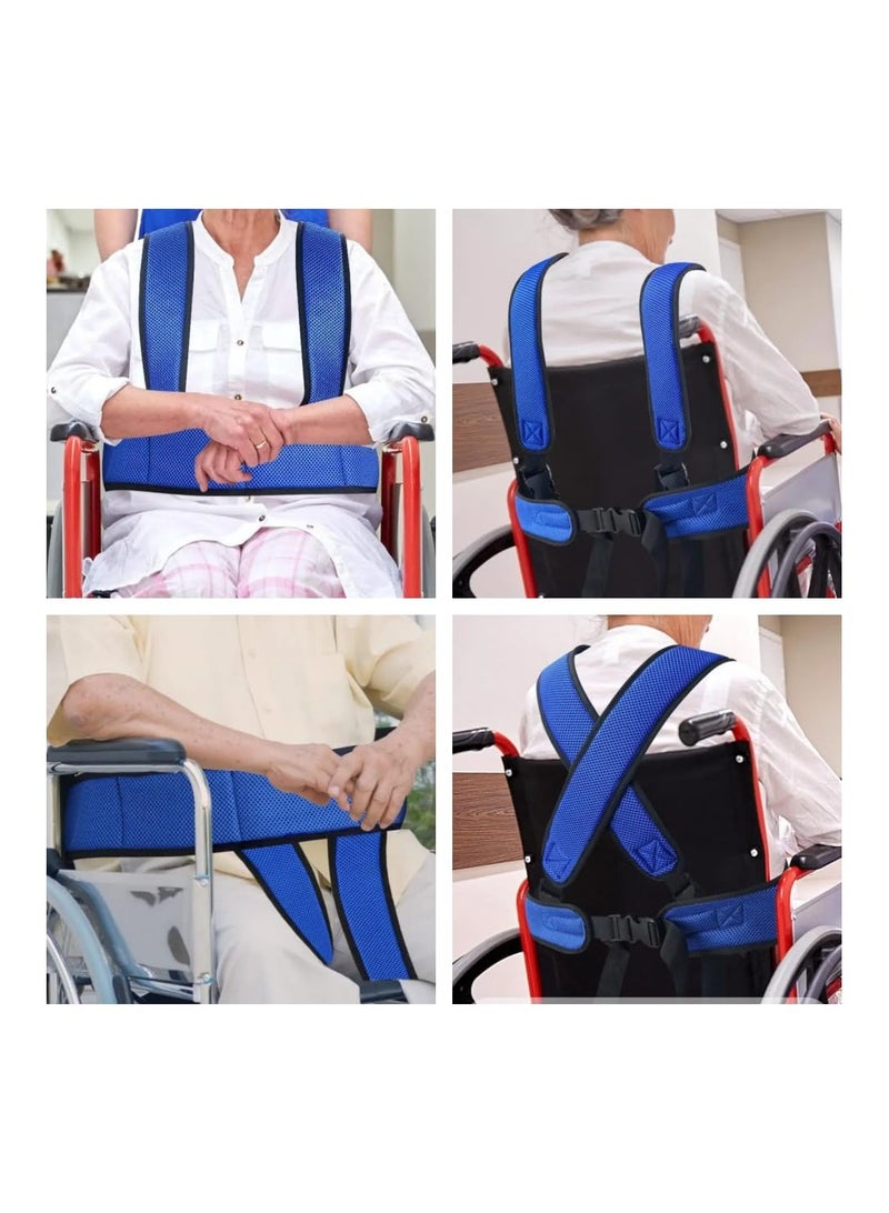 SYOSI Wheelchair Harness Belt, Adjustable Buckle Strap Seat Belt Geriatric Armchair Seatbelt, Half Vest Wheelchair Seatbelt for Elderly People Patients Disabled, Prevent Tilting Falling - Image 4