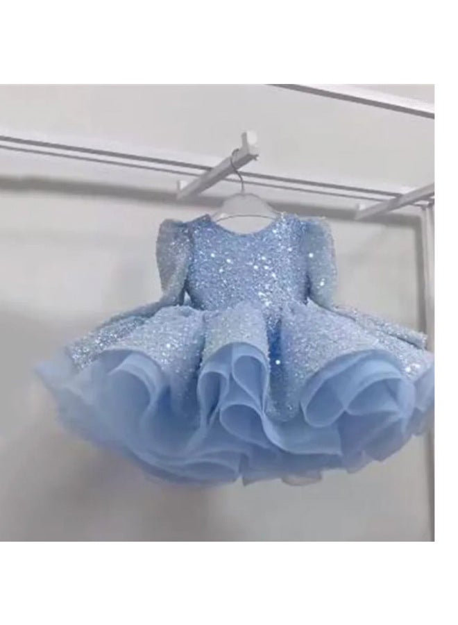 New High-end And Stylish First Birthday Dress For First Birthday Celebration Dress, Princess Dress For First Birthday Banquet,  New Model
