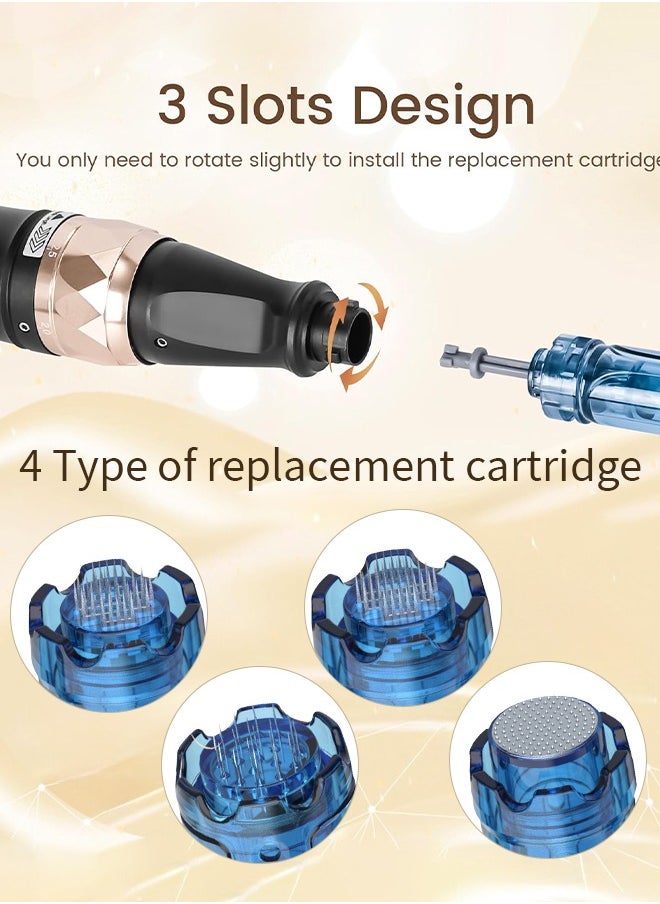 Dr.pen - Dr.Pen A8S, Professional Micro Needling Pen with 8 Pcs 18Pin 36Pin 42Pin Nano-R Replacement Needle Cartridges Dermapen, Wireless or Wired Mode 2 Mudules Derma Pen, 6 Speed Levels and 0-2.5 mm Depth Adjustable - Image 1