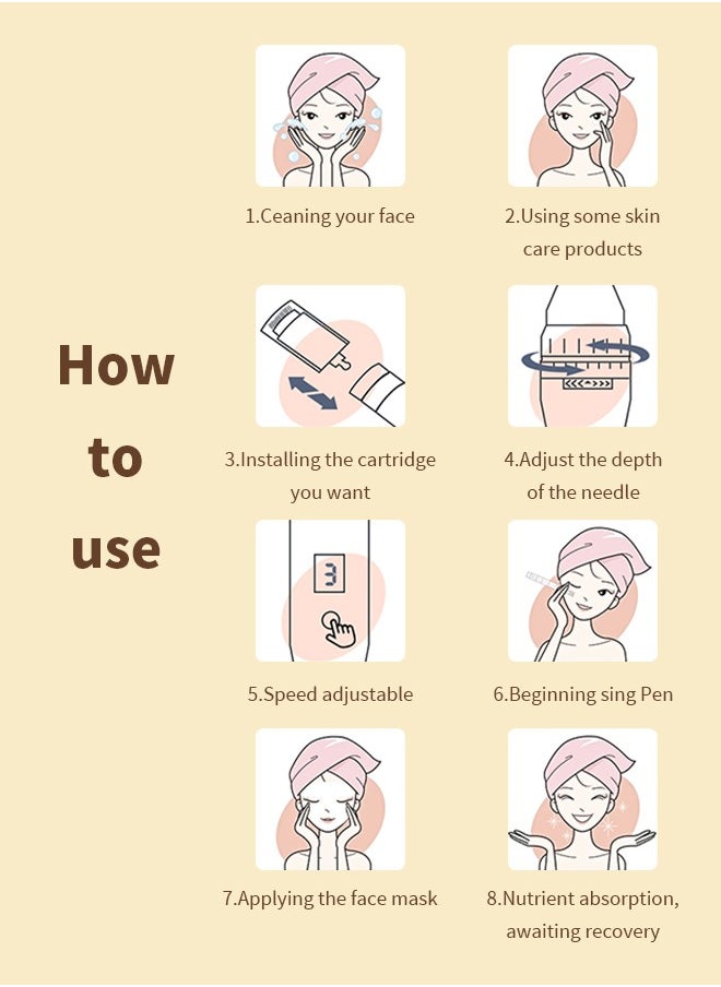 Dr.pen - Dr.Pen A8S, Professional Micro Needling Pen with 8 Pcs 18Pin 36Pin 42Pin Nano-R Replacement Needle Cartridges Dermapen, Wireless or Wired Mode 2 Mudules Derma Pen, 6 Speed Levels and 0-2.5 mm Depth Adjustable - Image 1