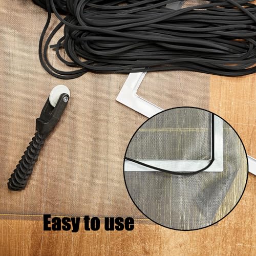 Ysglory Window Screen Spline 250ft Screen Door Retainer Spline Black Window Screen Rubber Cord Repair Spline for Replacing & Installing Door Window Screens (0.125 Inch) - Image 5