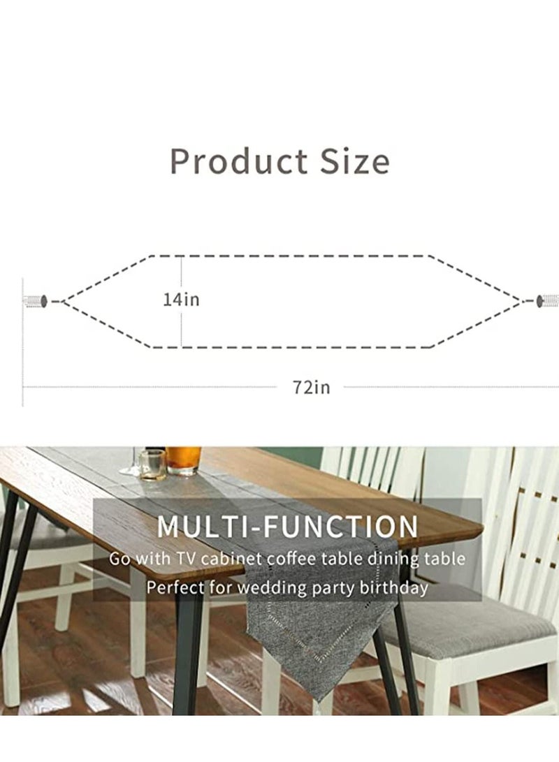 KASTWAVE Decorative Linen Table Runner with Tassels Tabletop Collection Table Runners for Everyday Dining Wedding Party Holiday Home Decor - Image 5